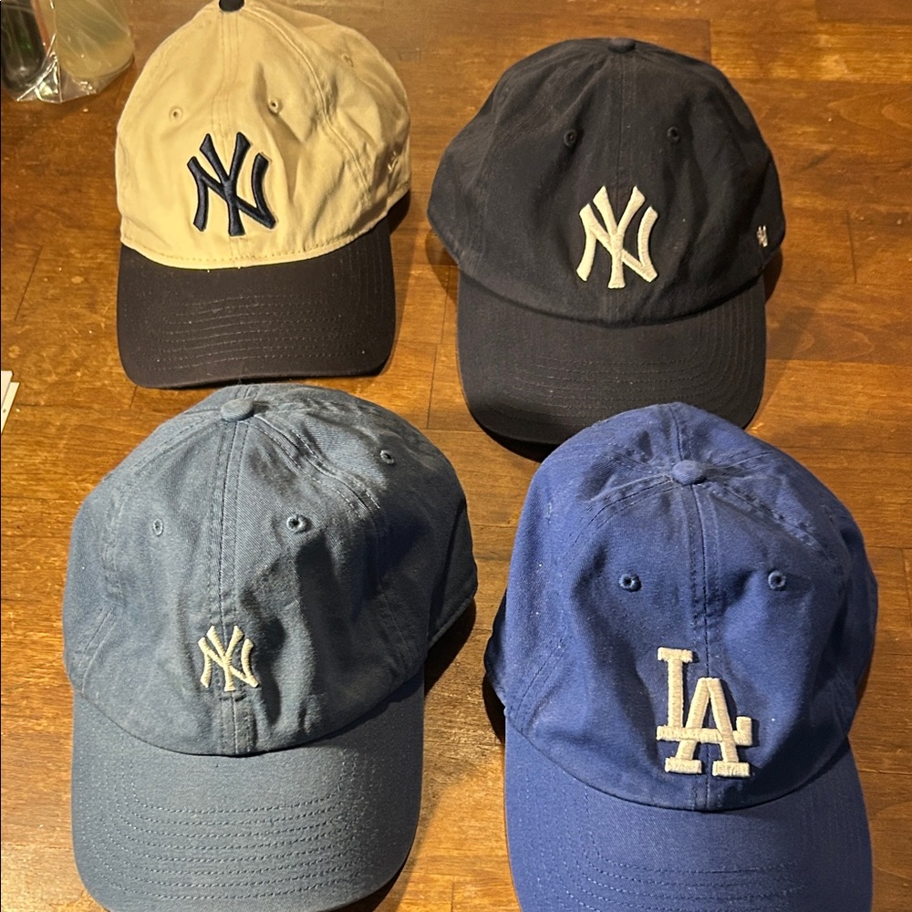 Aritzia    Anthopologie 47 Brand Navy and Beige Caps Collection